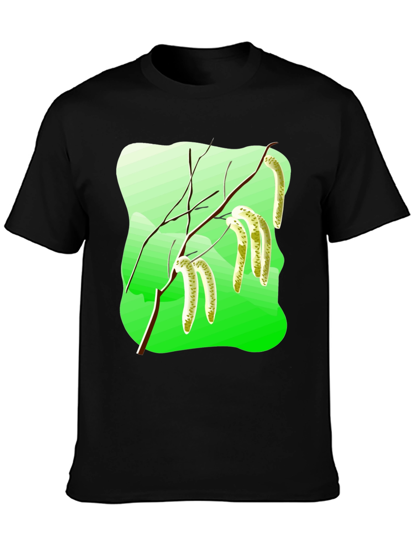 Nature Graphic T-Shirt: Birch Branch Design