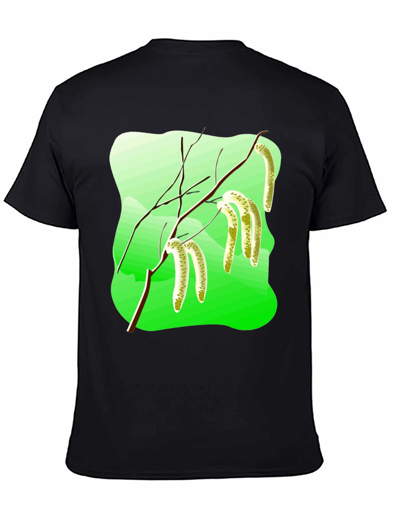 Nature Graphic T-Shirt: Birch Branch Design