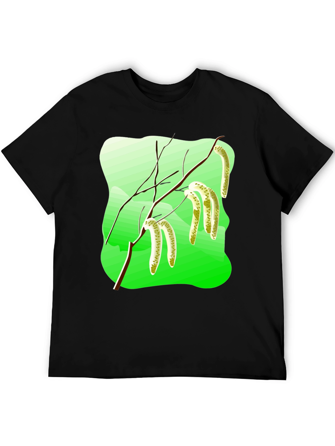 Nature Graphic T-Shirt: Birch Branch Design