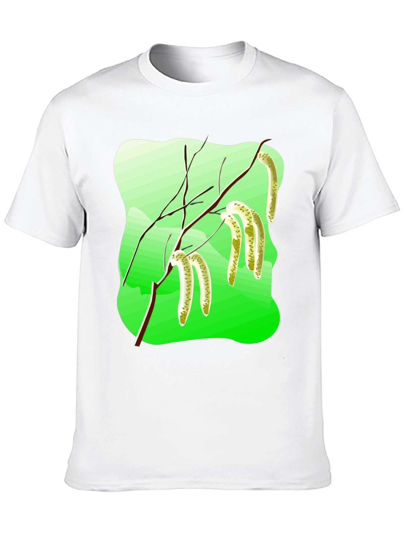Nature Graphic T-Shirt: Birch Branch Design