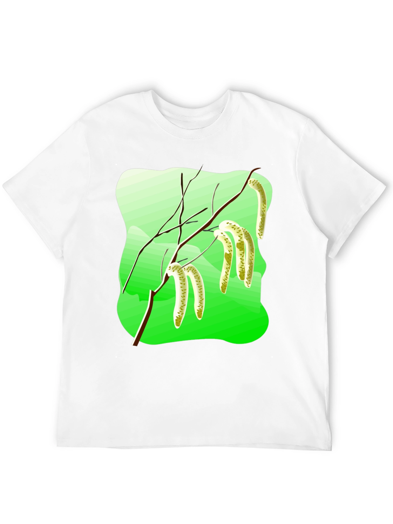 Nature Graphic T-Shirt: Birch Branch Design