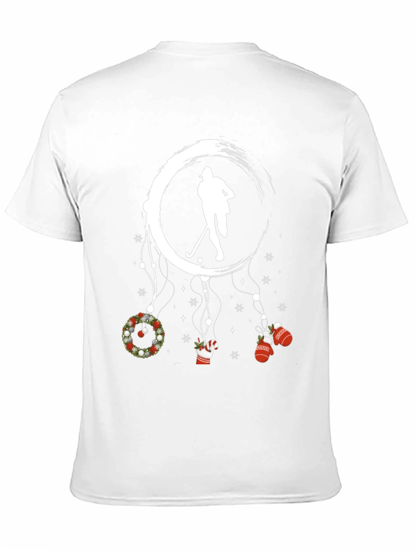 Festive Hockey T-Shirt: Winter Holiday Dreamcatcher Design
