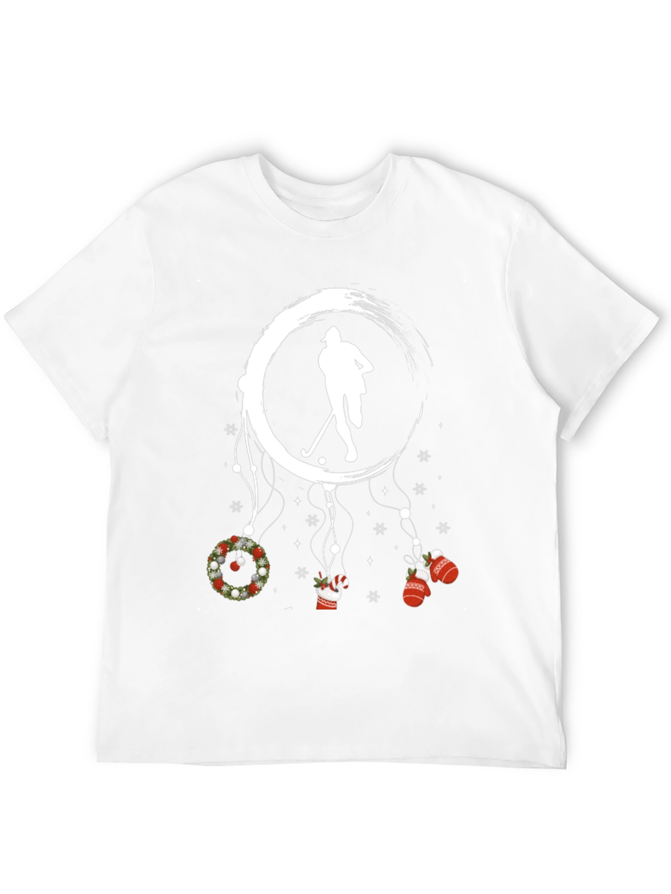Festive Hockey T-Shirt: Winter Holiday Dreamcatcher Design
