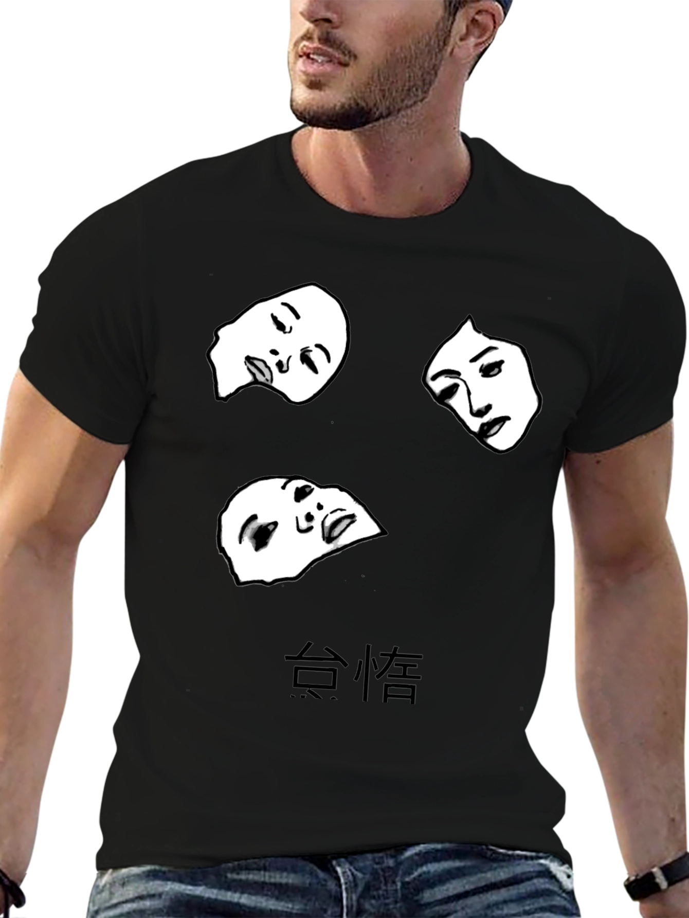 Abstract Face Graphic Tee