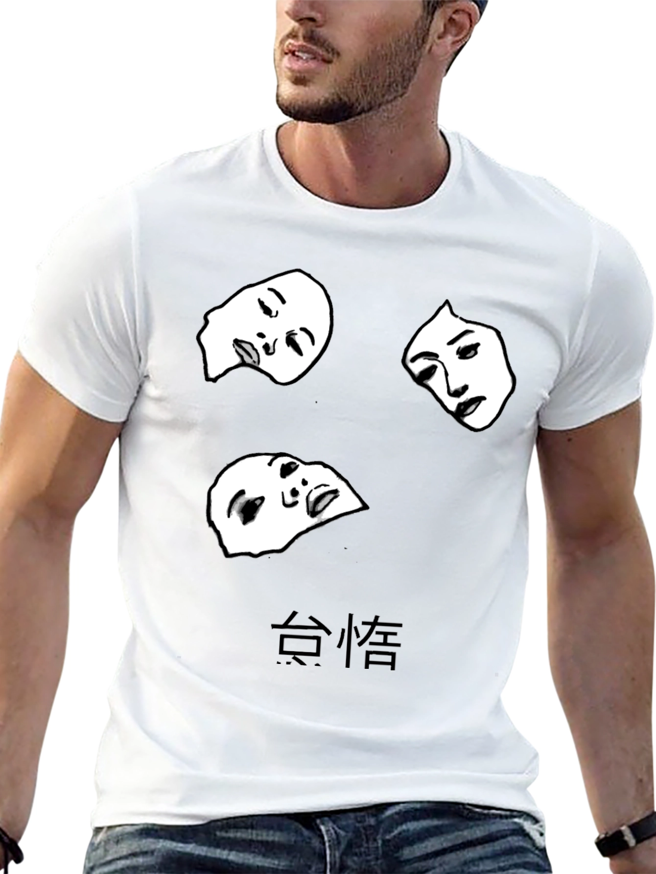 Abstract Face Graphic Tee