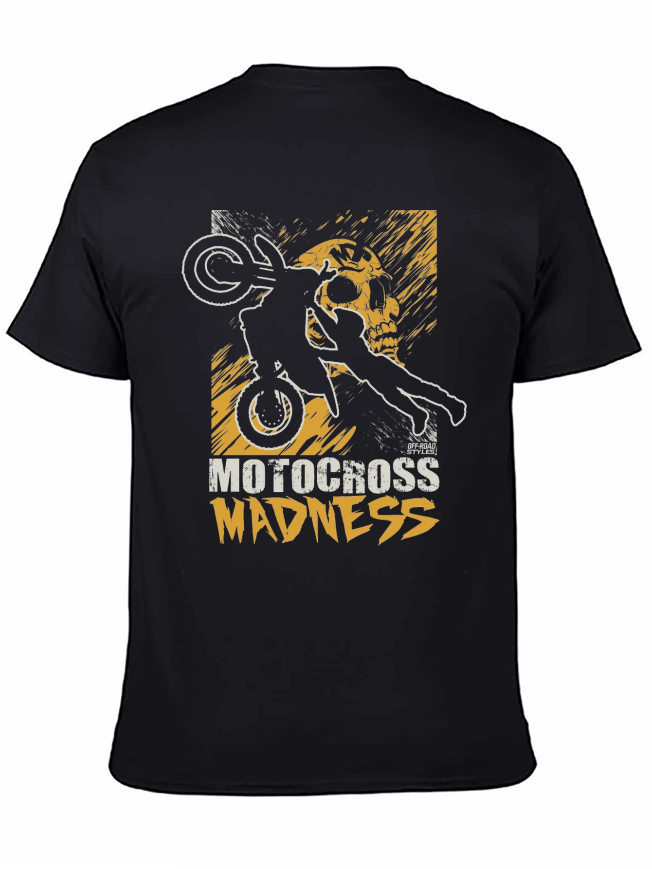 Motocross Madness Graphic Tee - Black Cotton Blend