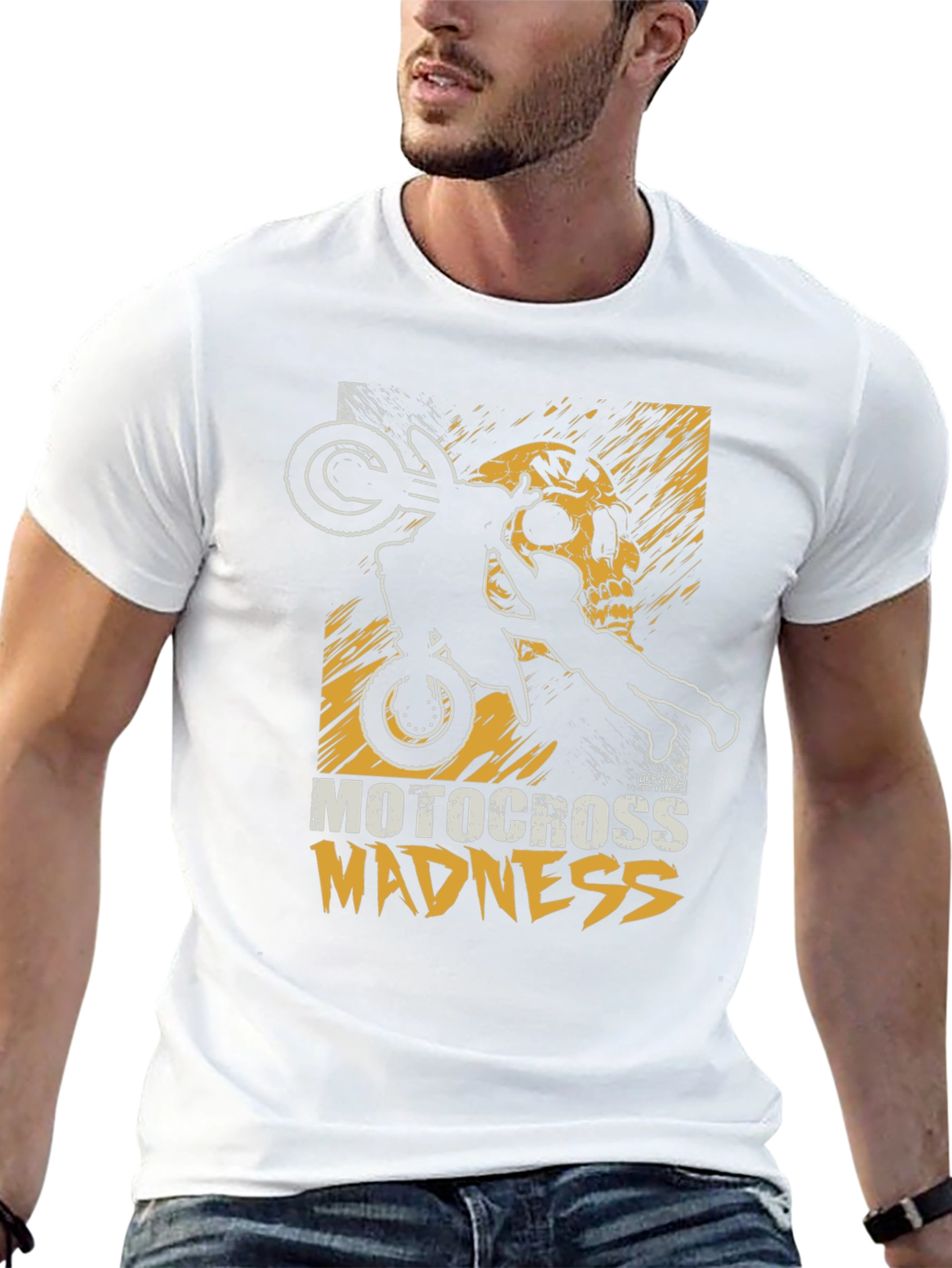 Motocross Madness Graphic Tee - Black Cotton Blend