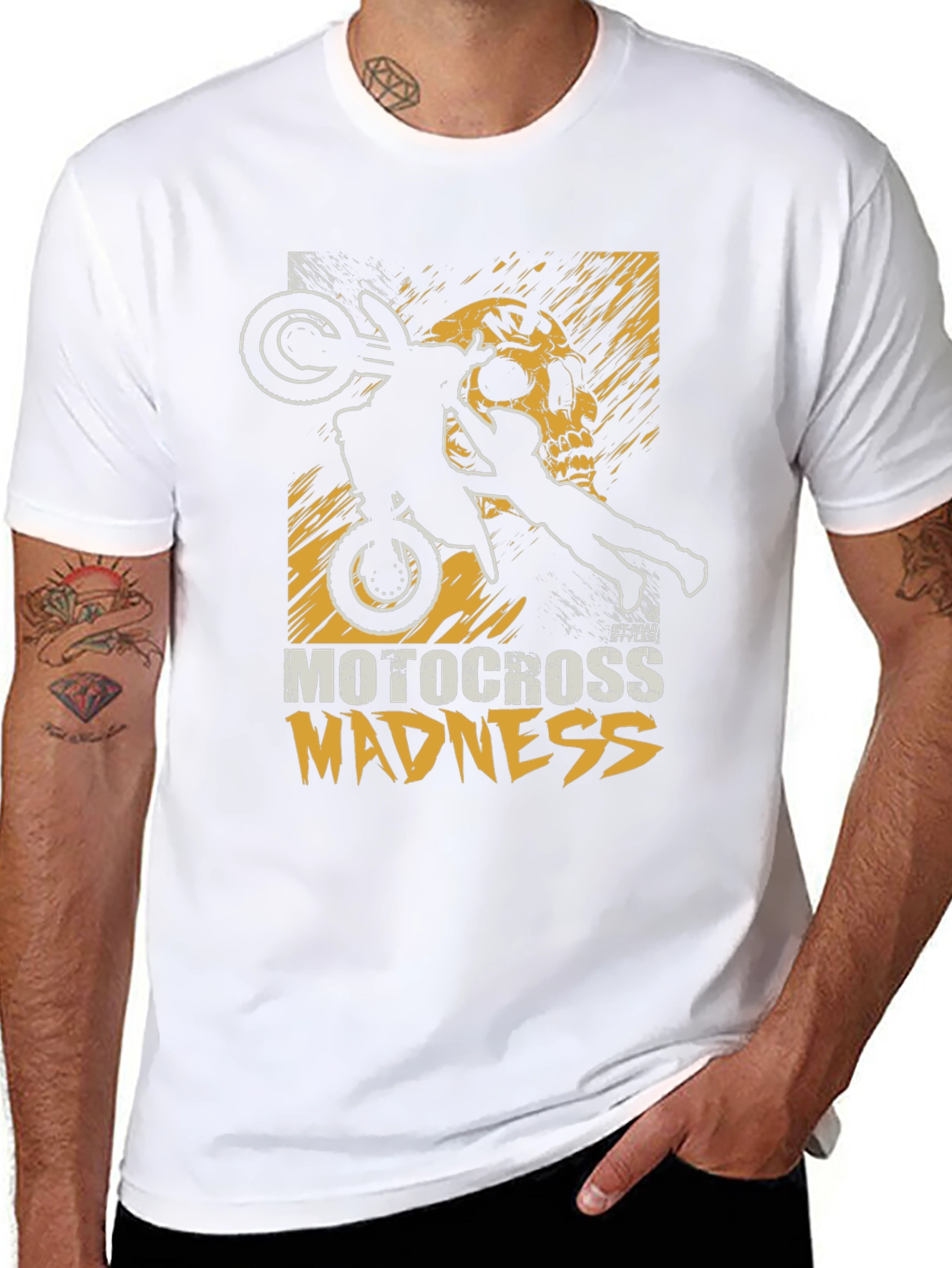 Motocross Madness Graphic Tee - Black Cotton Blend
