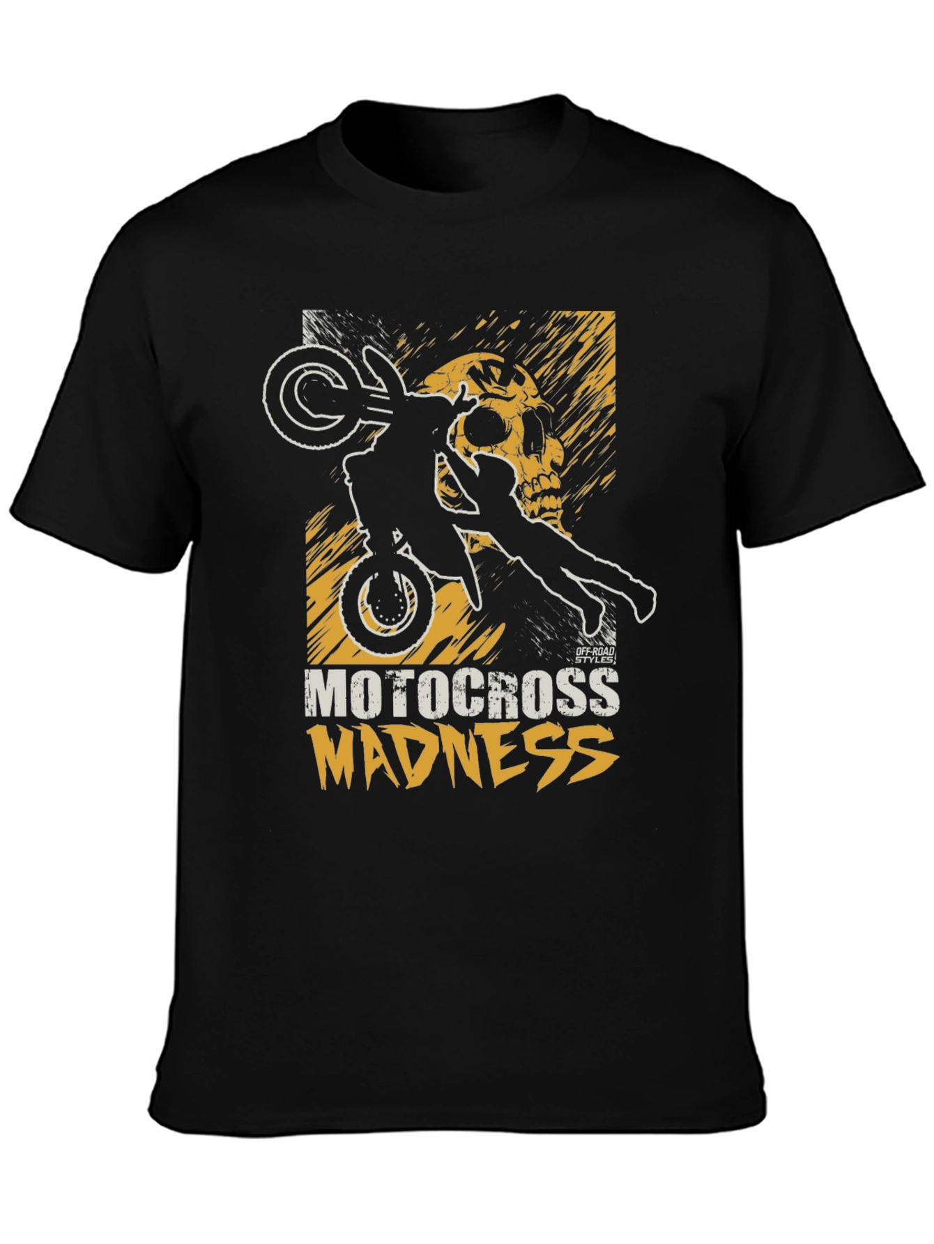 Motocross Madness Graphic Tee - Black Cotton Blend
