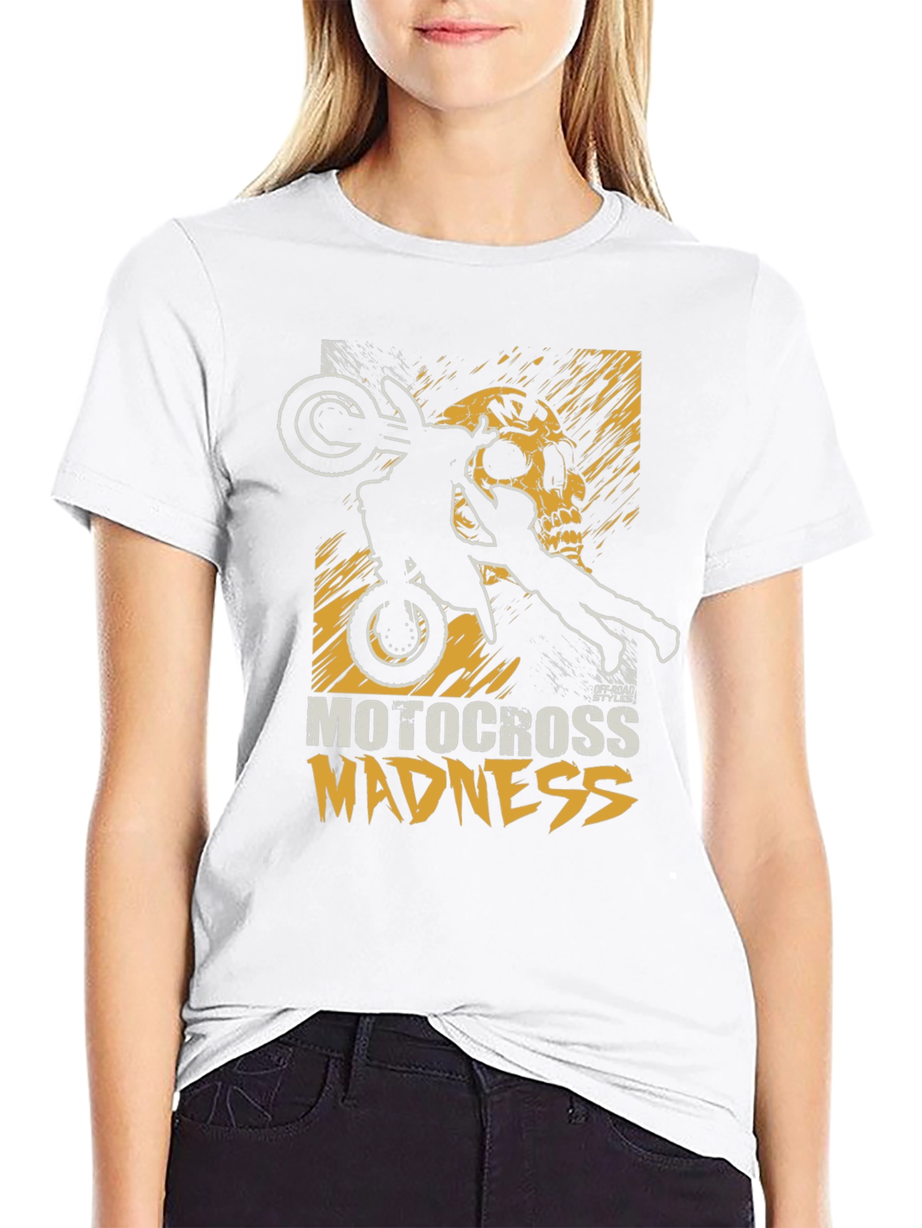 Motocross Madness Graphic Tee - Black Cotton Blend