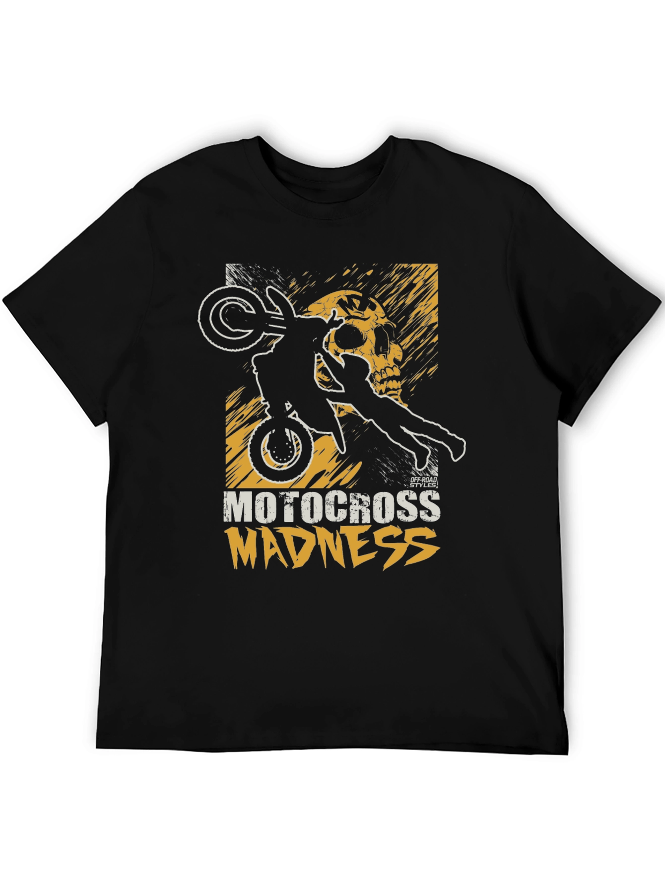 Motocross Madness Graphic Tee - Black Cotton Blend