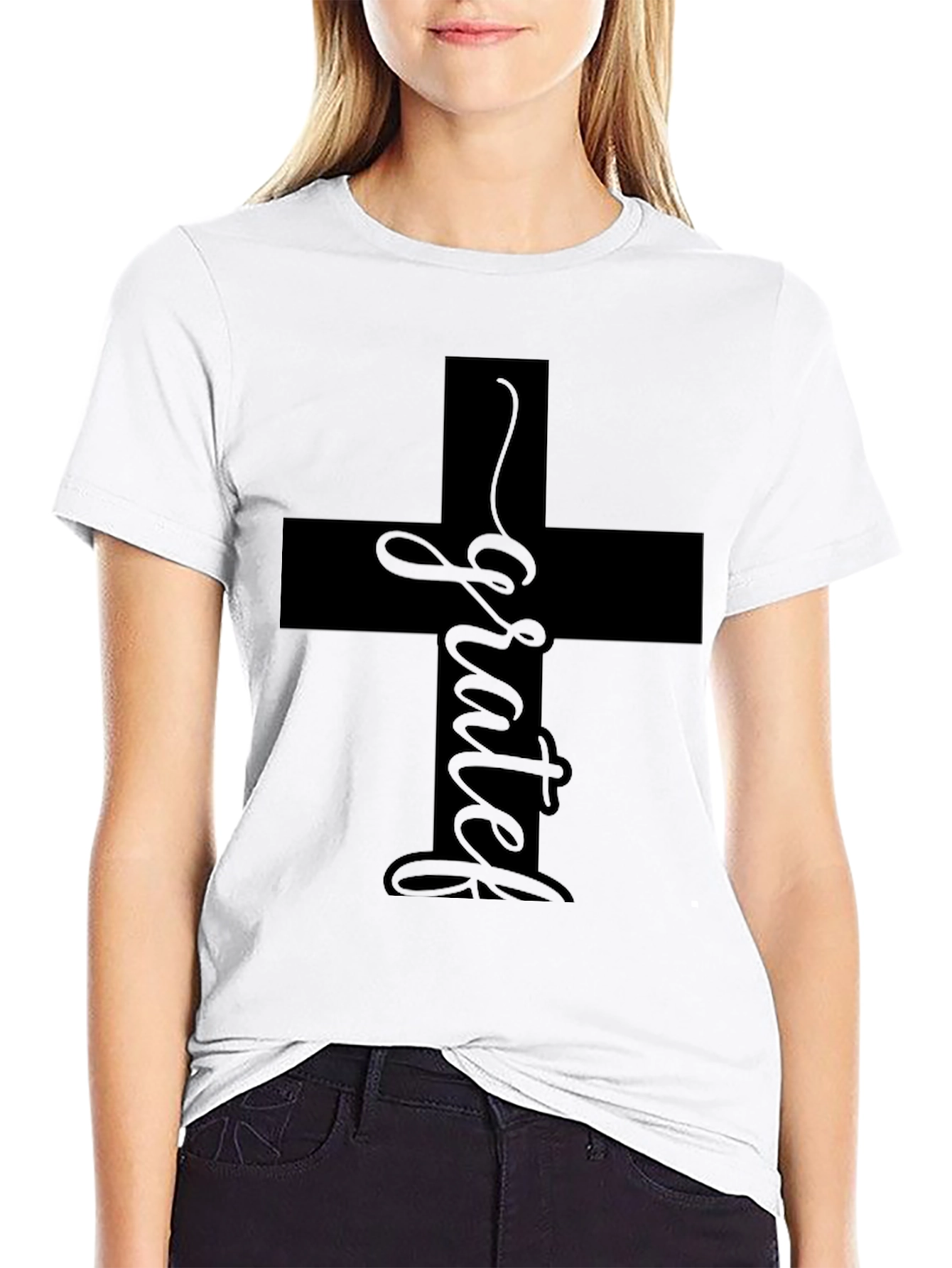 Grateful Cross Graphic T-Shirt - Unisex Casual Tee