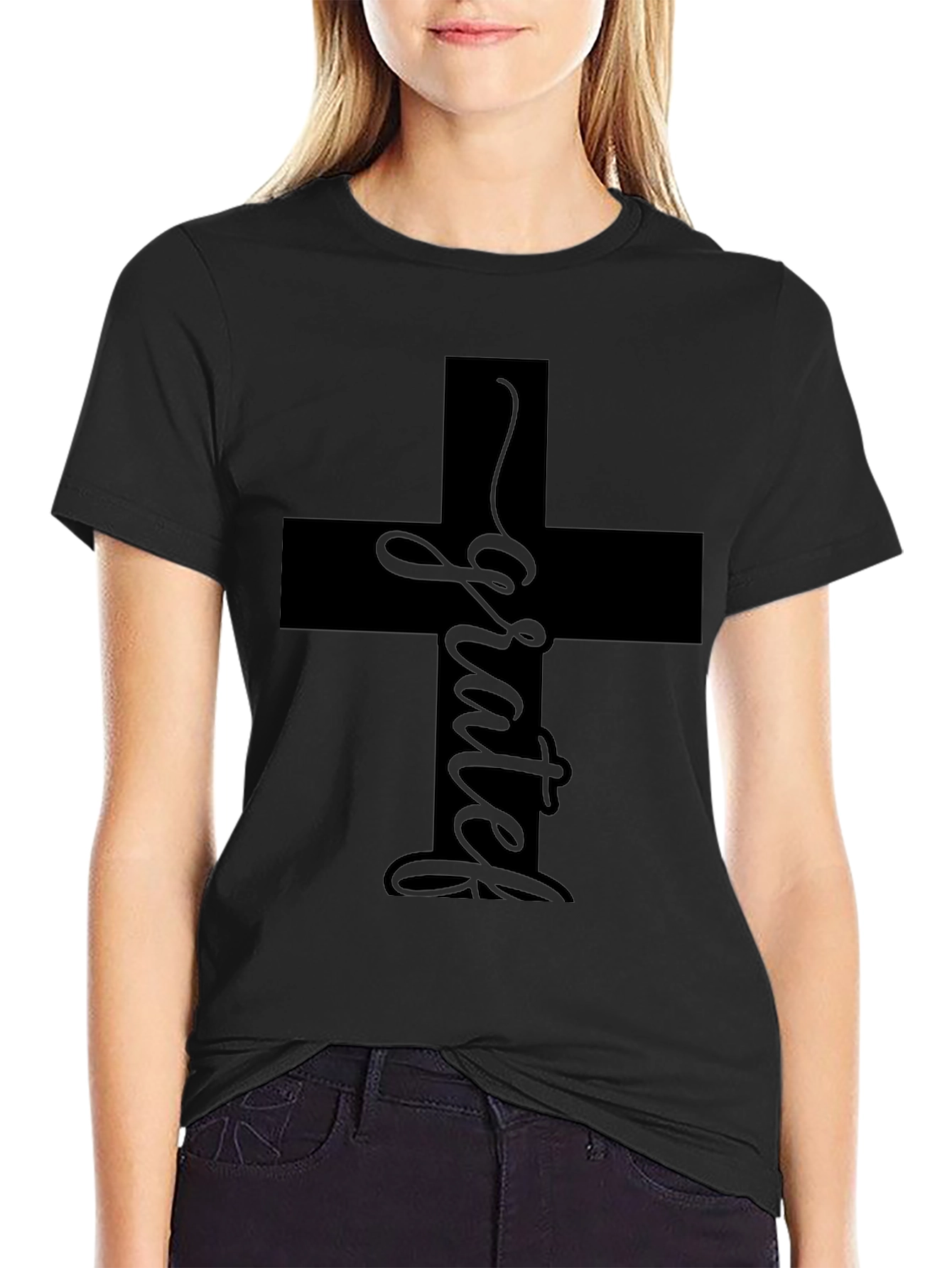 Grateful Cross Graphic T-Shirt - Unisex Casual Tee