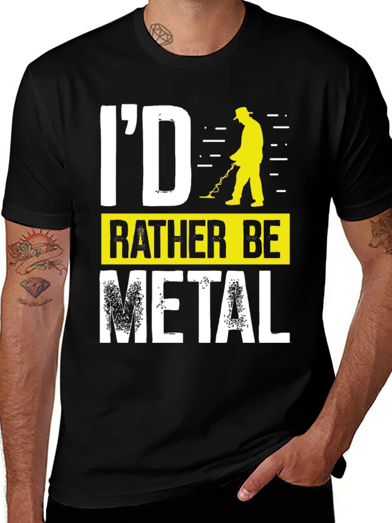 Id Rather Be Metal Detecting Graphic T-Shirt
