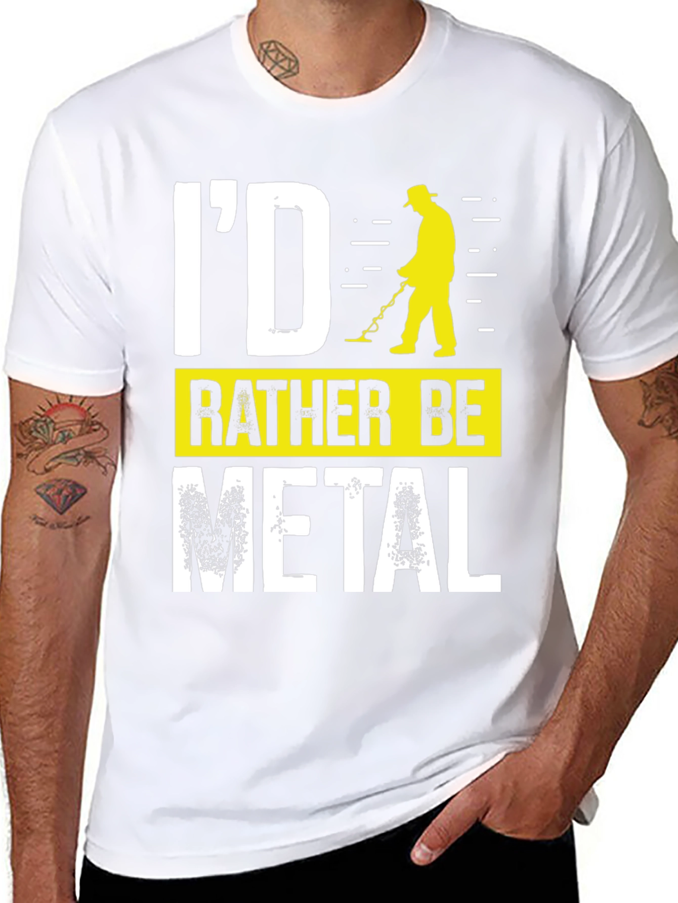 Id Rather Be Metal Detecting Graphic T-Shirt