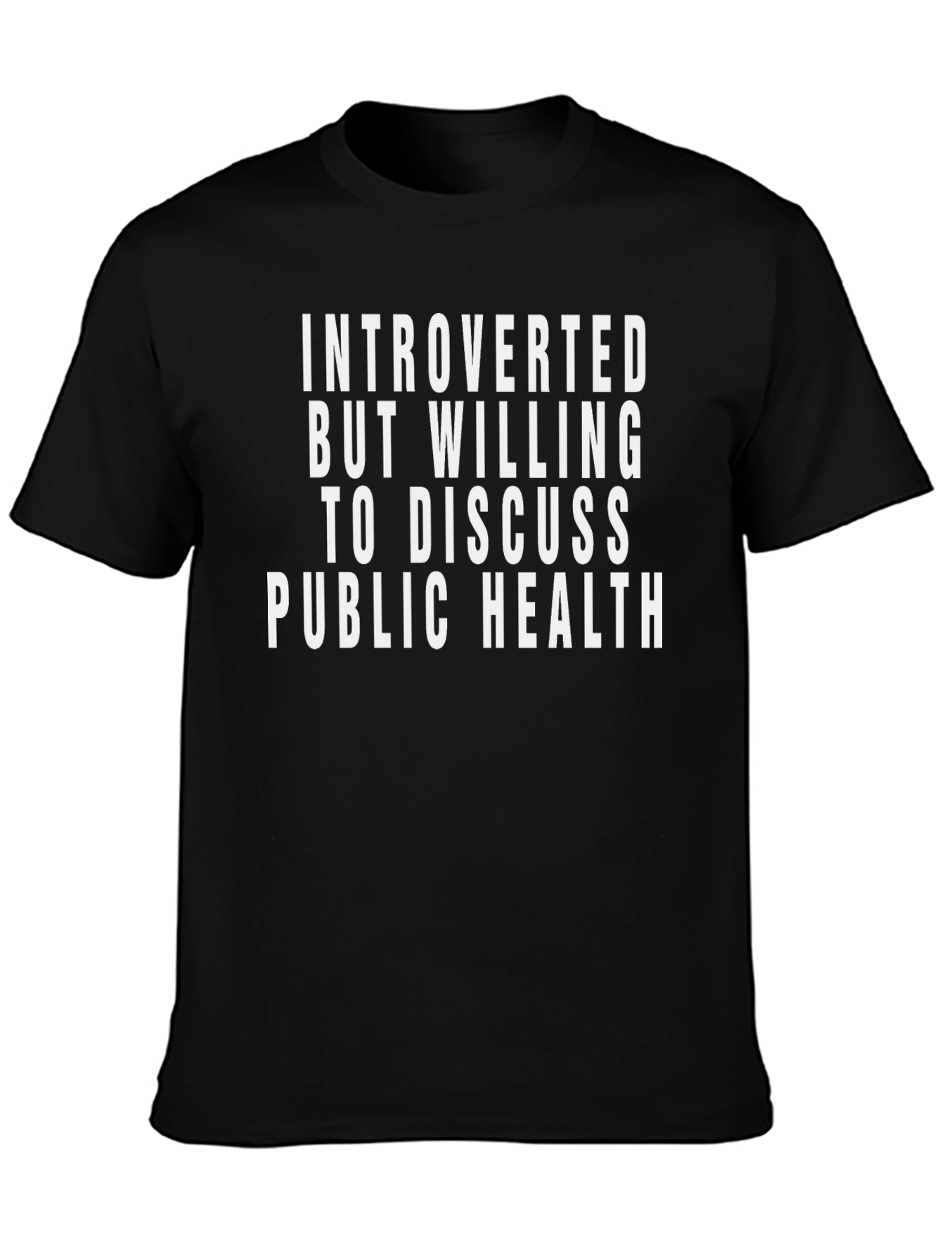 Introverted Public Health T-Shirt - Black