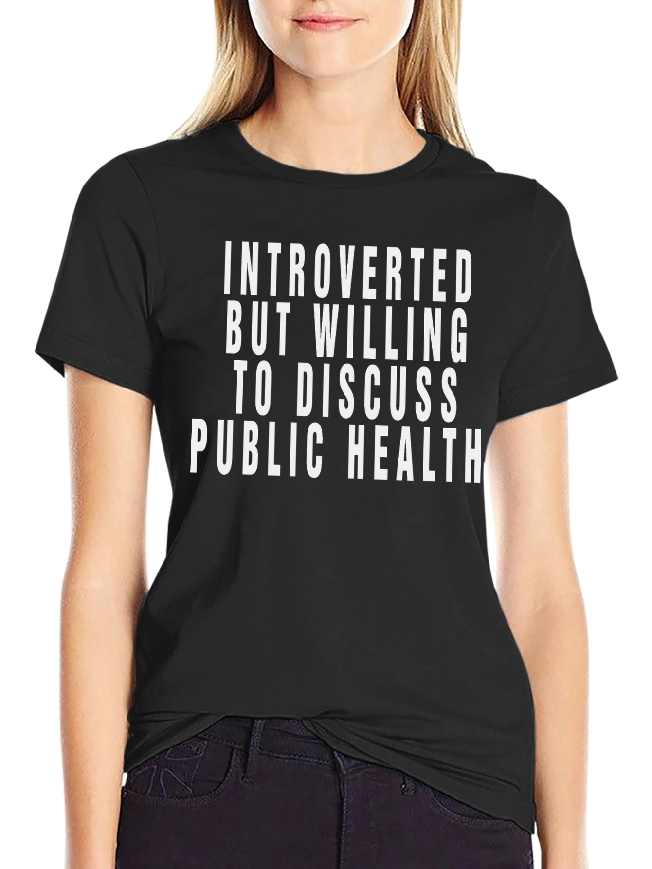 Introverted Public Health T-Shirt - Black