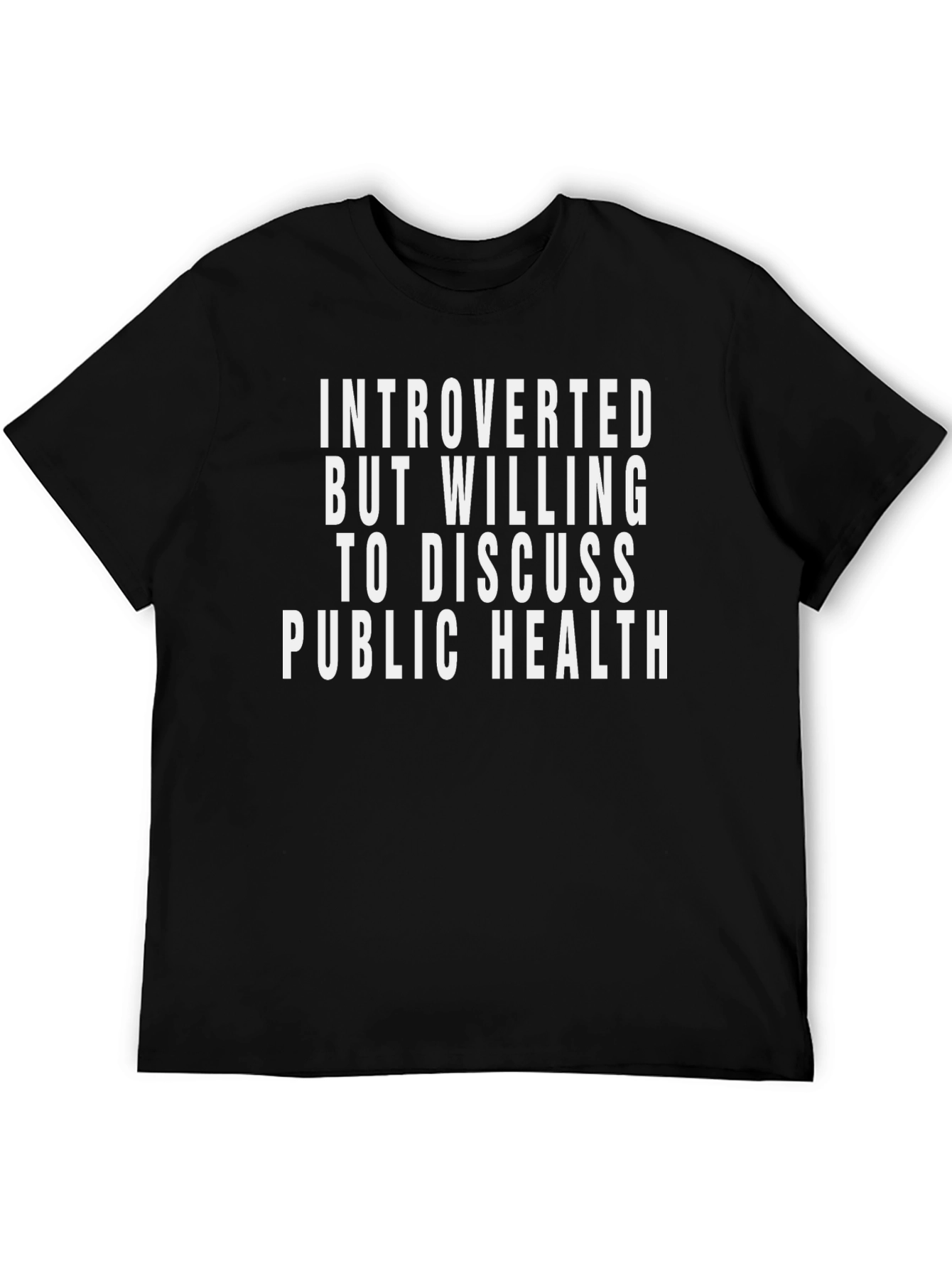 Introverted Public Health T-Shirt - Black