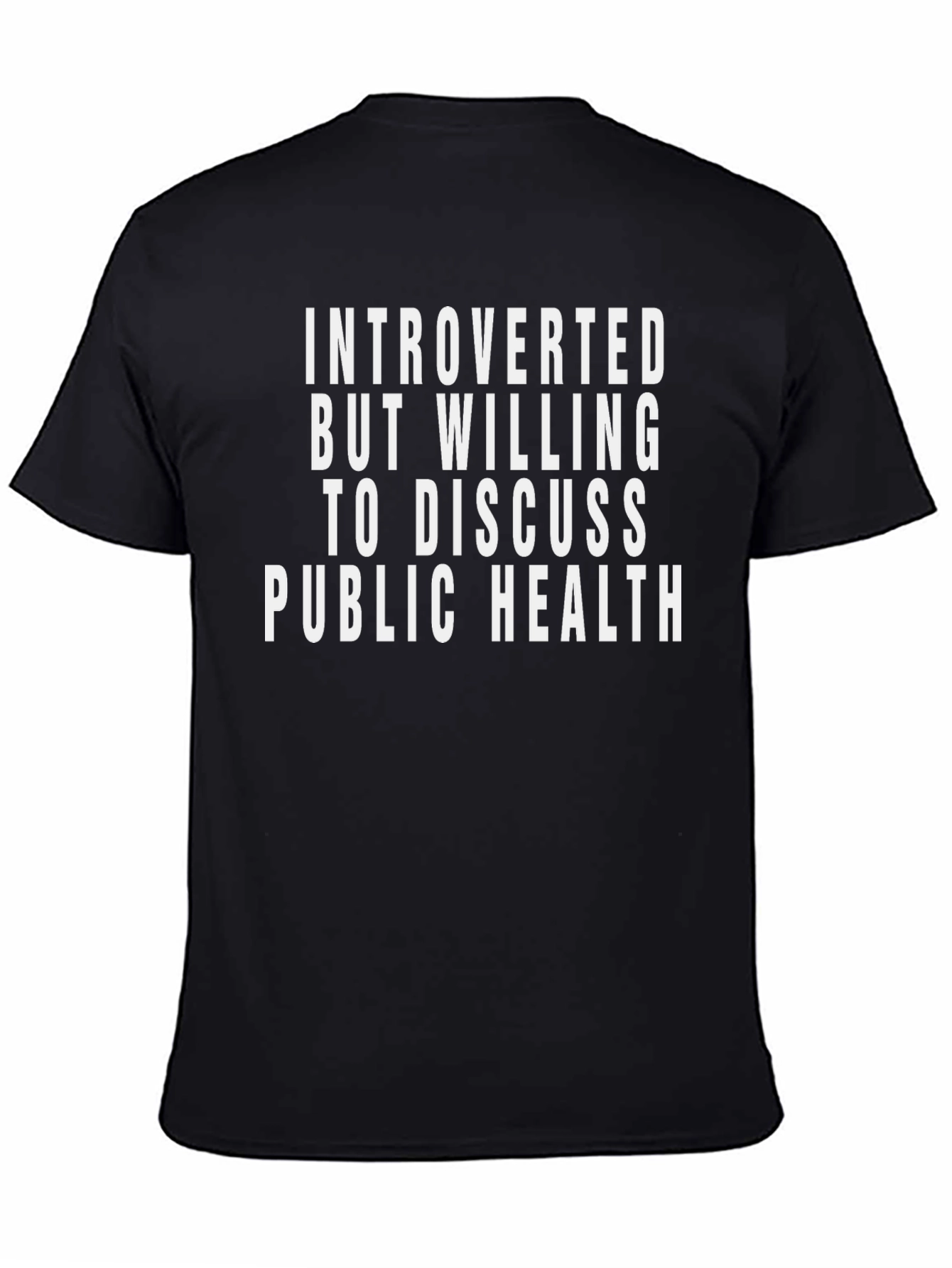 Introverted Public Health T-Shirt - Black