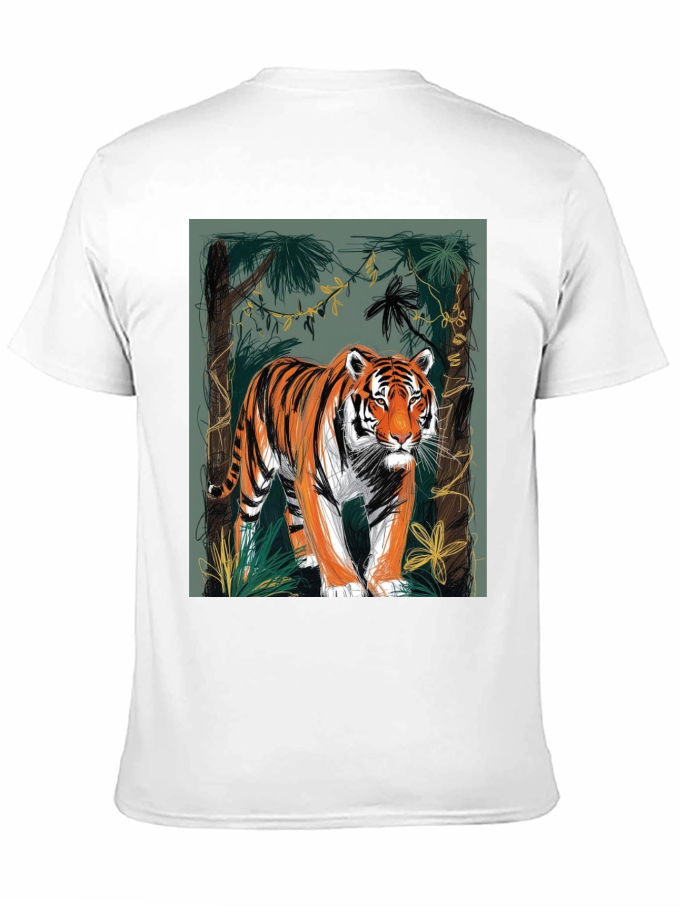 Tiger Graphic Tee - Jungle Design
