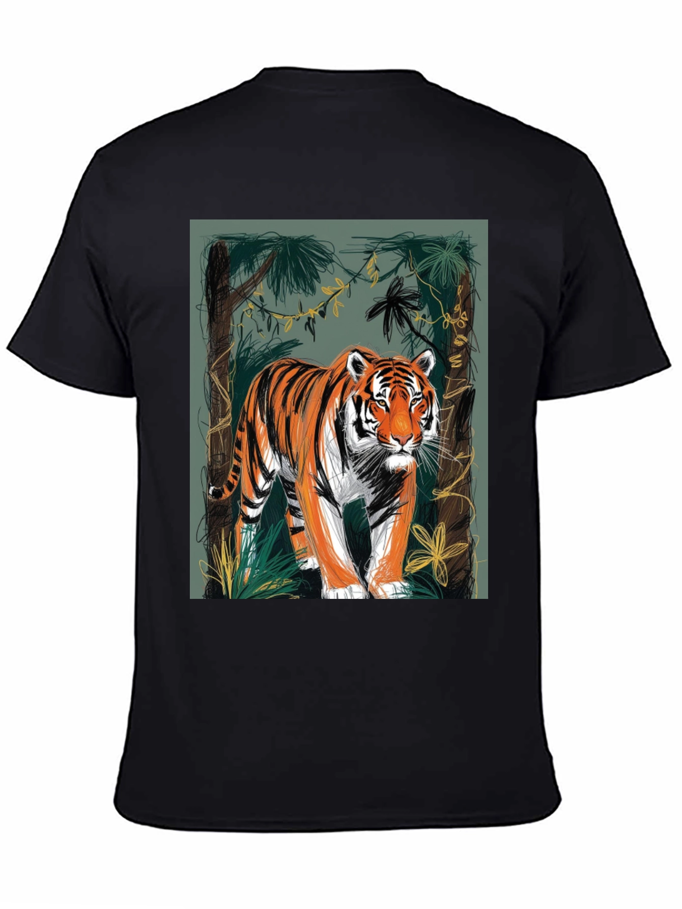 Tiger Graphic Tee - Jungle Design