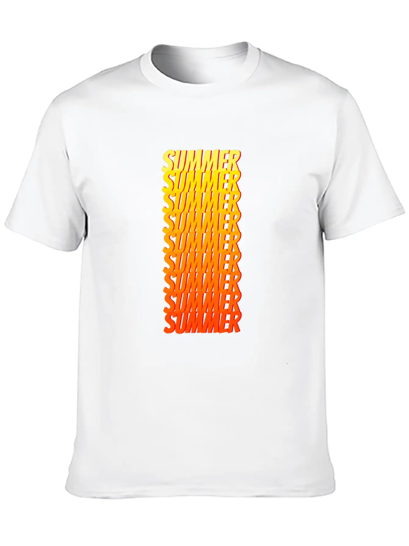 Ombre Summer Text Unisex Casual T-Shirt – Clean Design For Daily Comfort