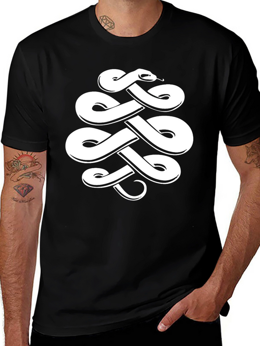 Snake Knot Graphic Tee - Black Casual Wear