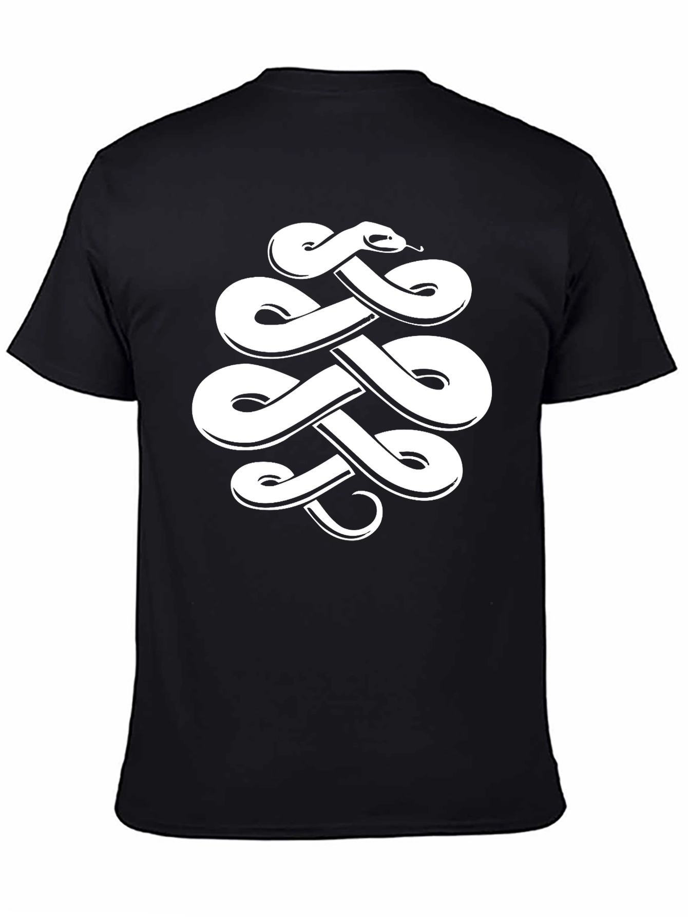 Snake Knot Graphic Tee - Black Casual Wear