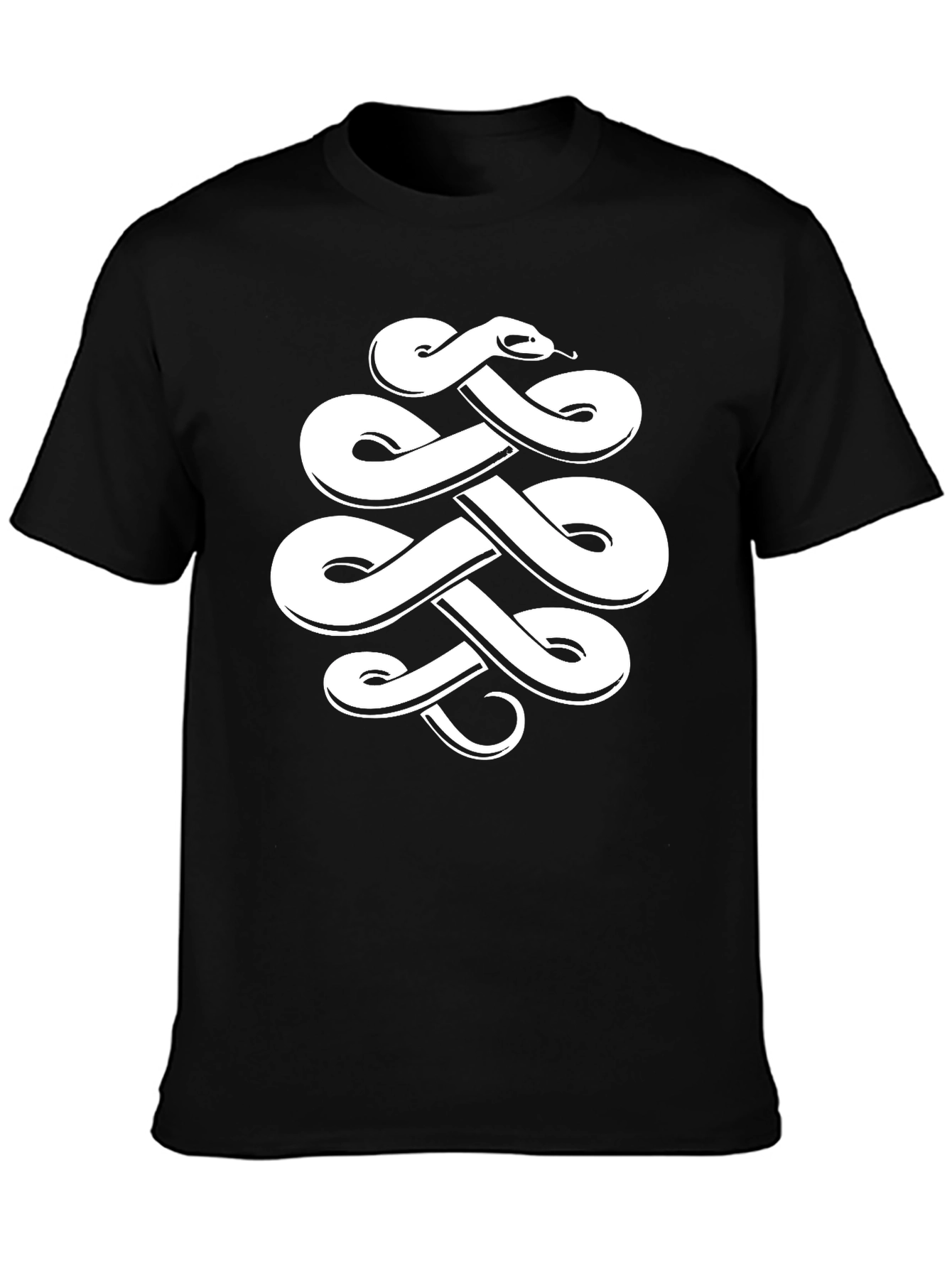 Snake Knot Graphic Tee - Black Casual Wear