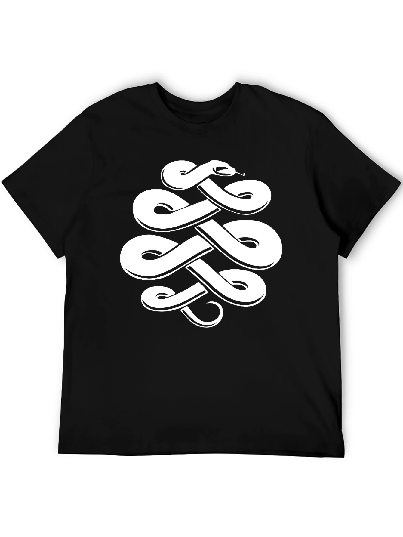 Snake Knot Graphic Tee - Black Casual Wear