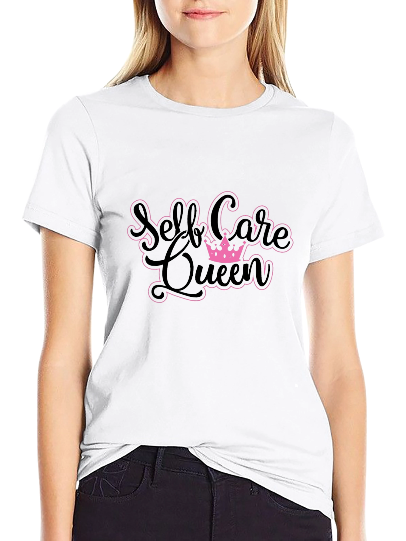 Self Care Queen T-Shirt - Black Cotton Tee