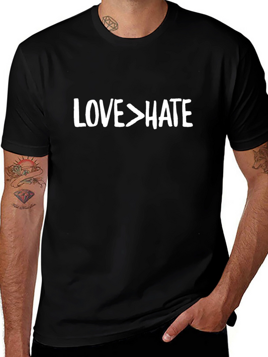 Love Over Hate Graphic T-Shirt - Soft Cotton Blend