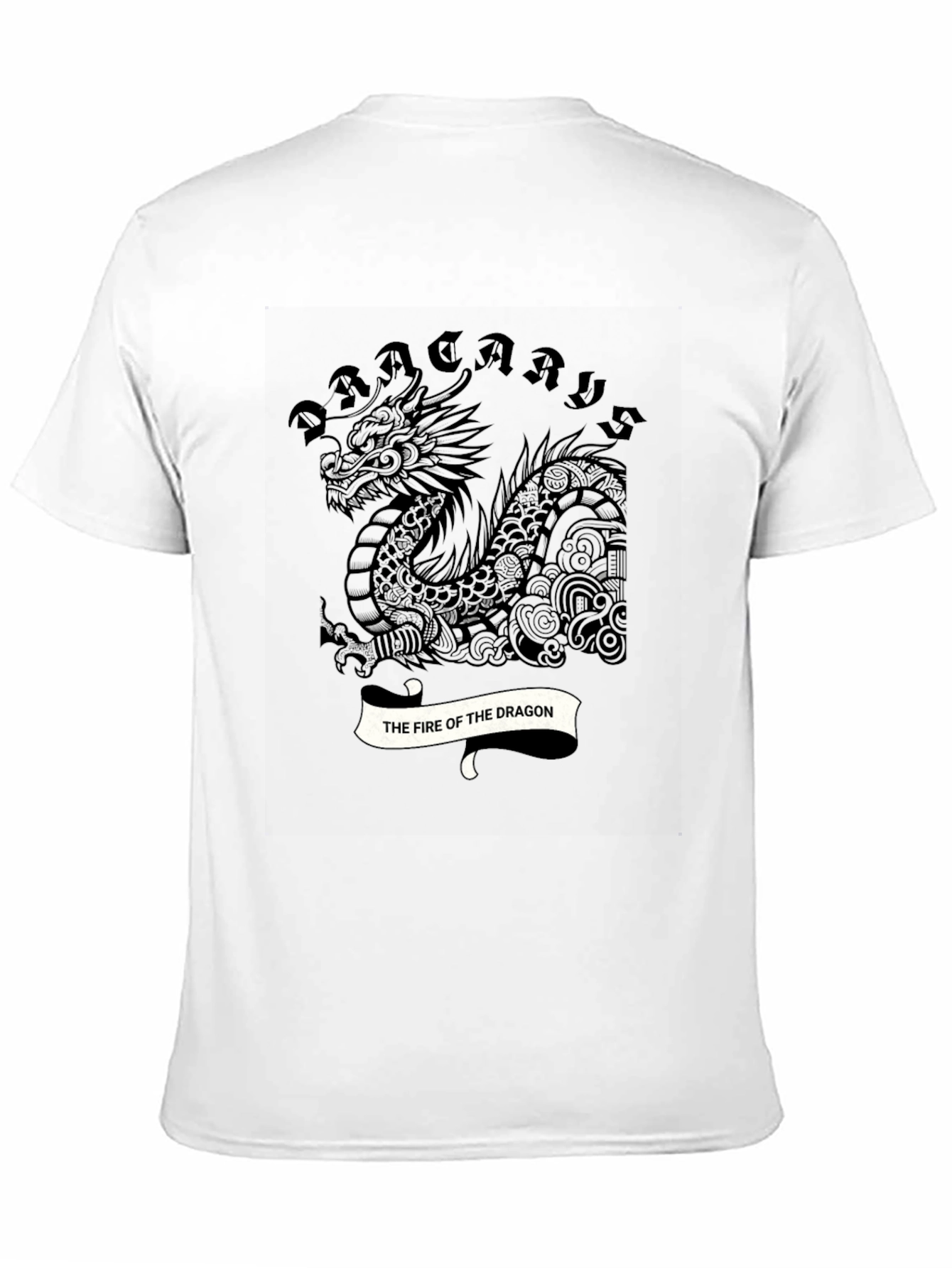 Dragon Fire T-Shirt - Mens Black Graphic Tee