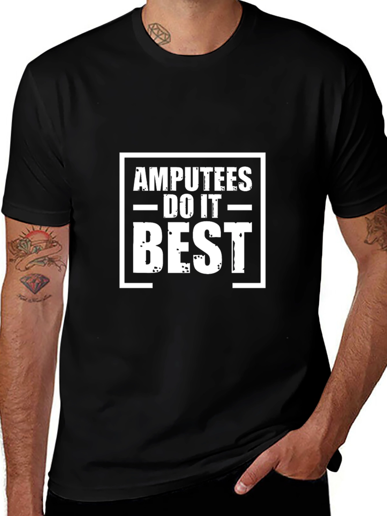 Amputees Do It Best Black T-Shirt
