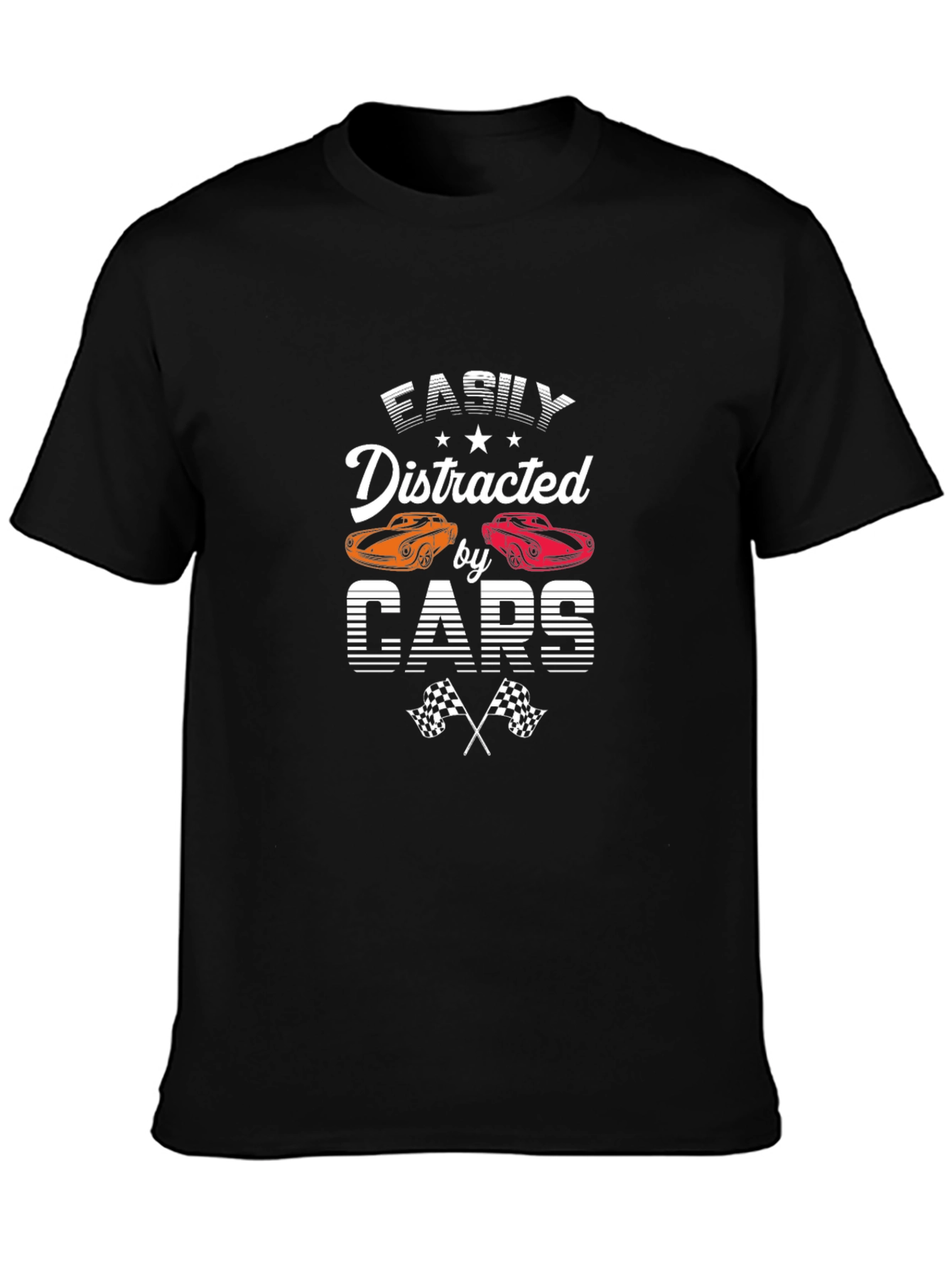 Easily Distracted by Cars T-Shirt Black