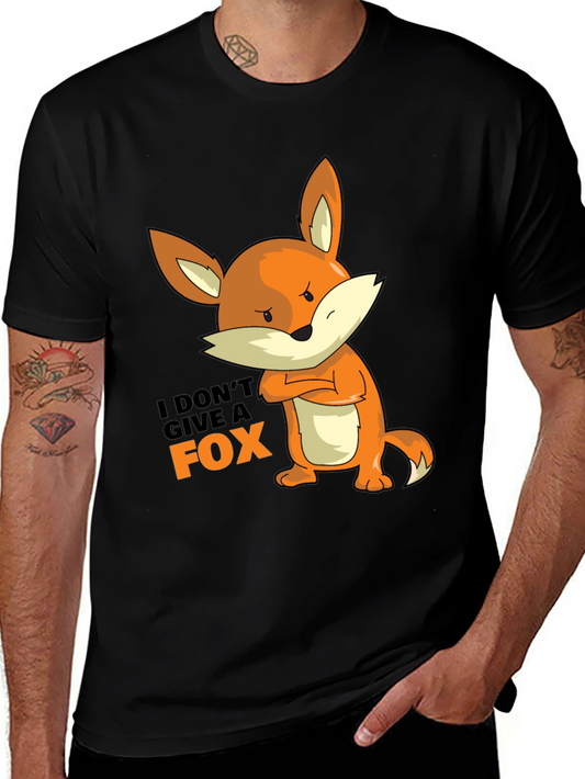 I Dont Give A Fox T-Shirt - Cartoon Animal Tee