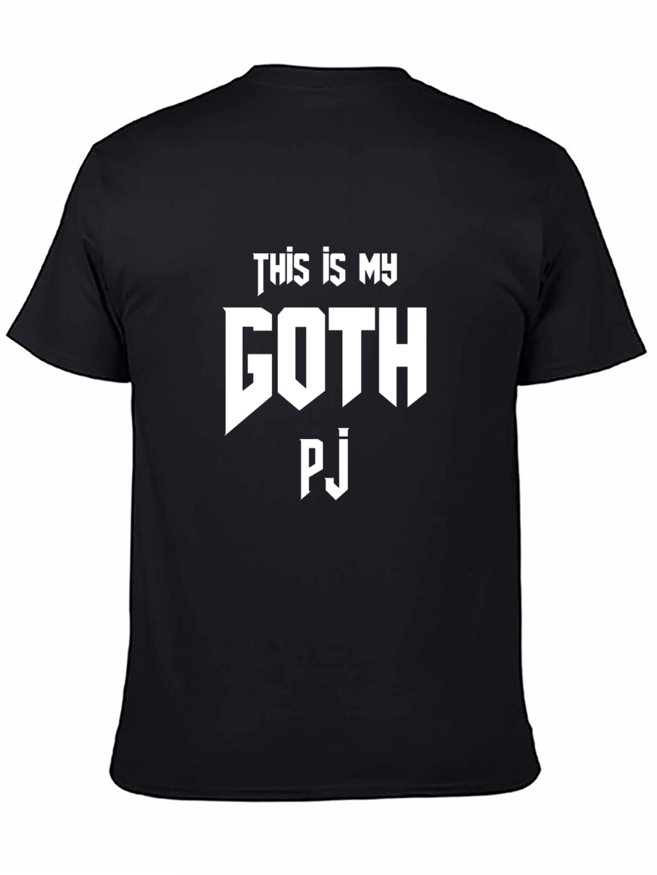 Goth PJ Graphic T-Shirt - Black