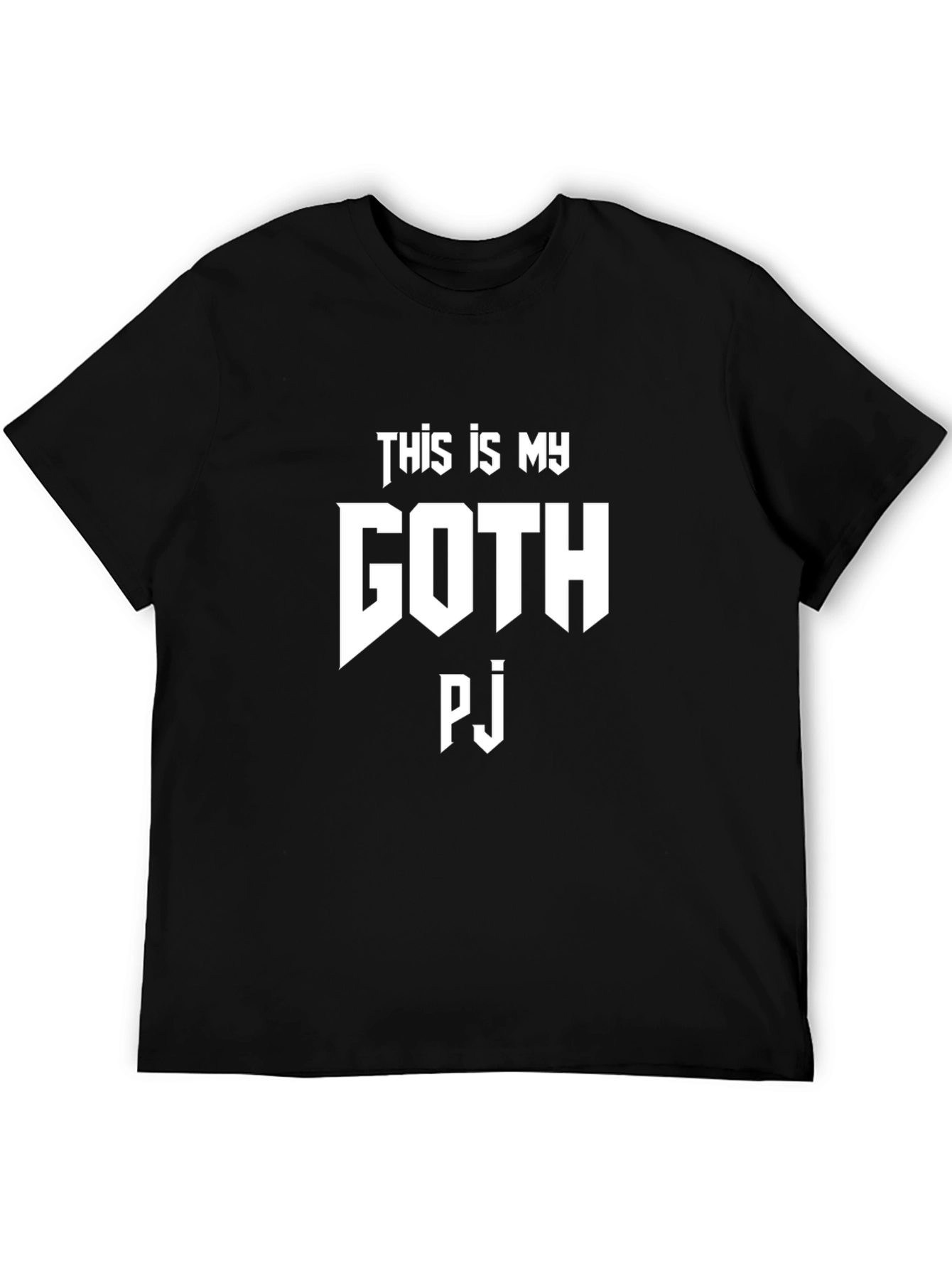 Goth PJ Graphic T-Shirt - Black