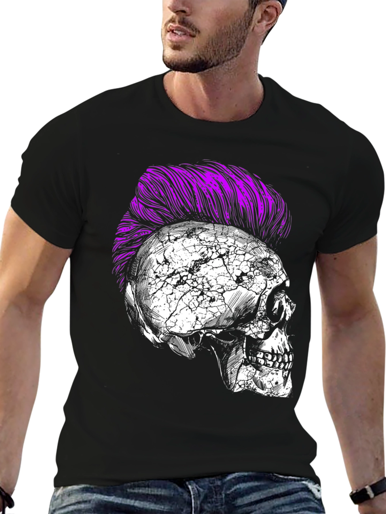 Skull Punk T-Shirt - Edgy Graphic Tee
