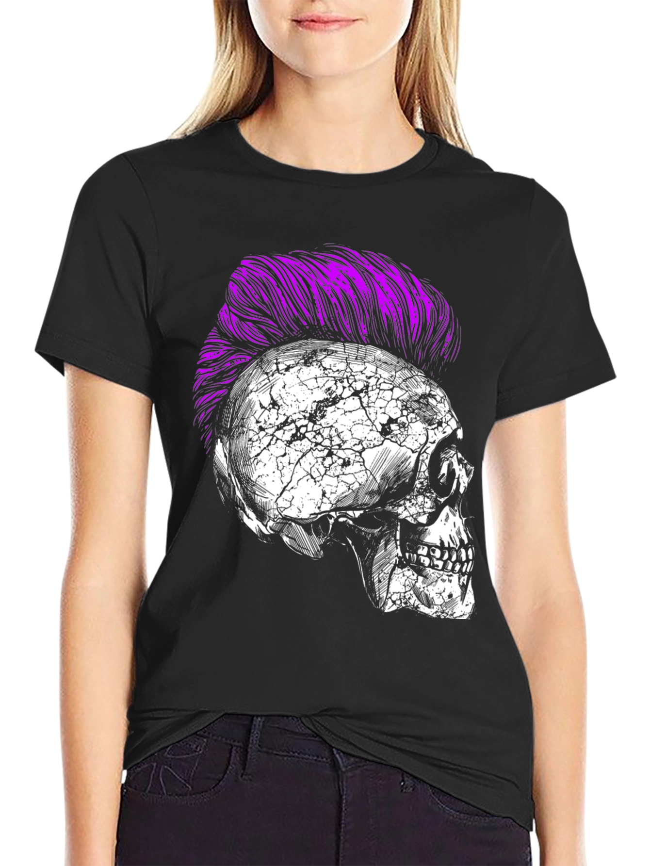 Skull Punk T-Shirt - Edgy Graphic Tee