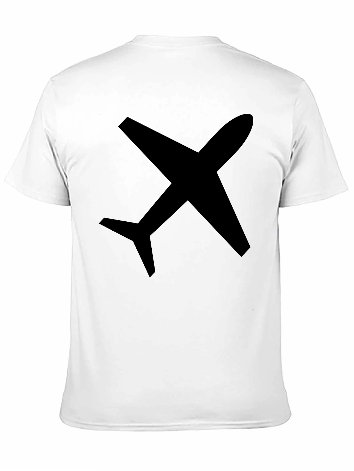 Airplane Graphic Tee - Black Cotton Casual