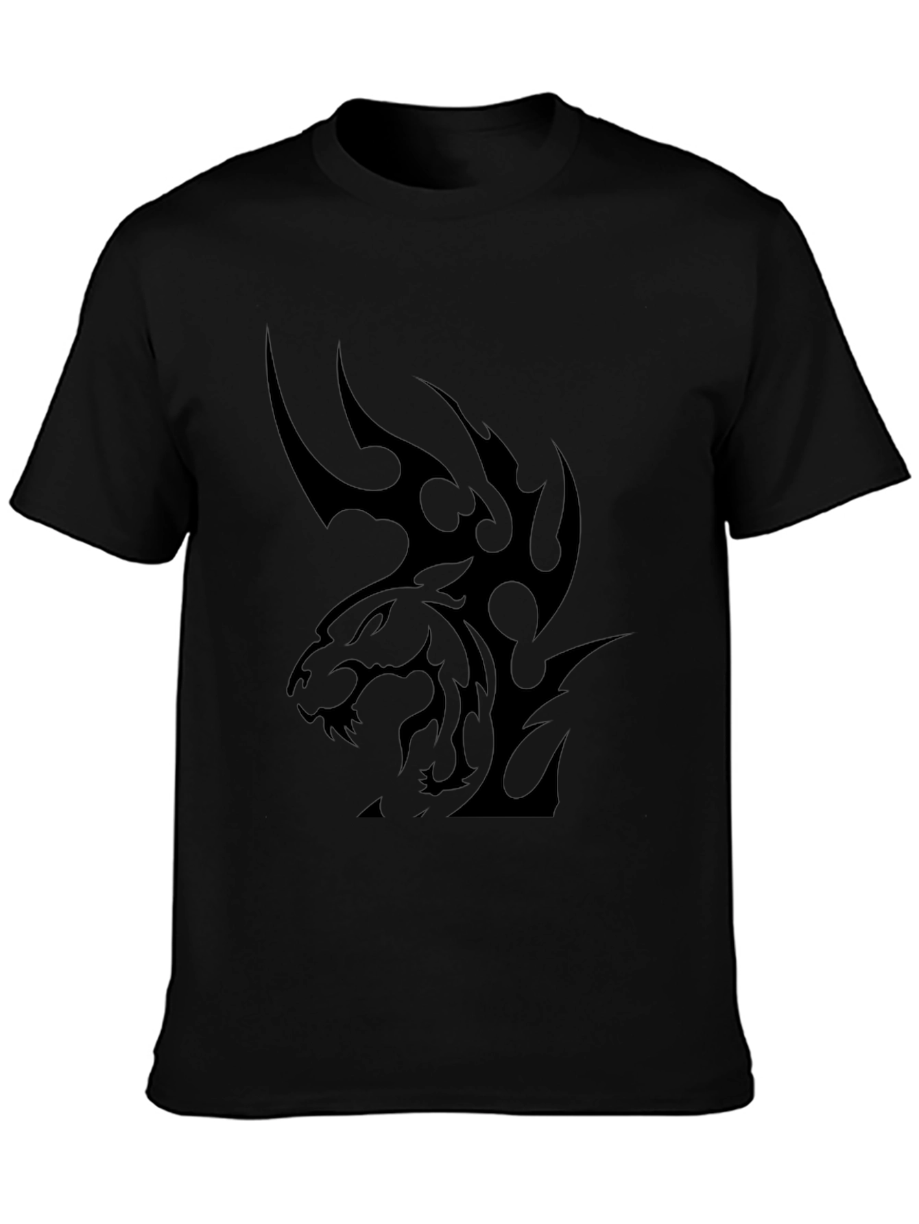 Black Tiger Graphic Tee - Mens Casual Style