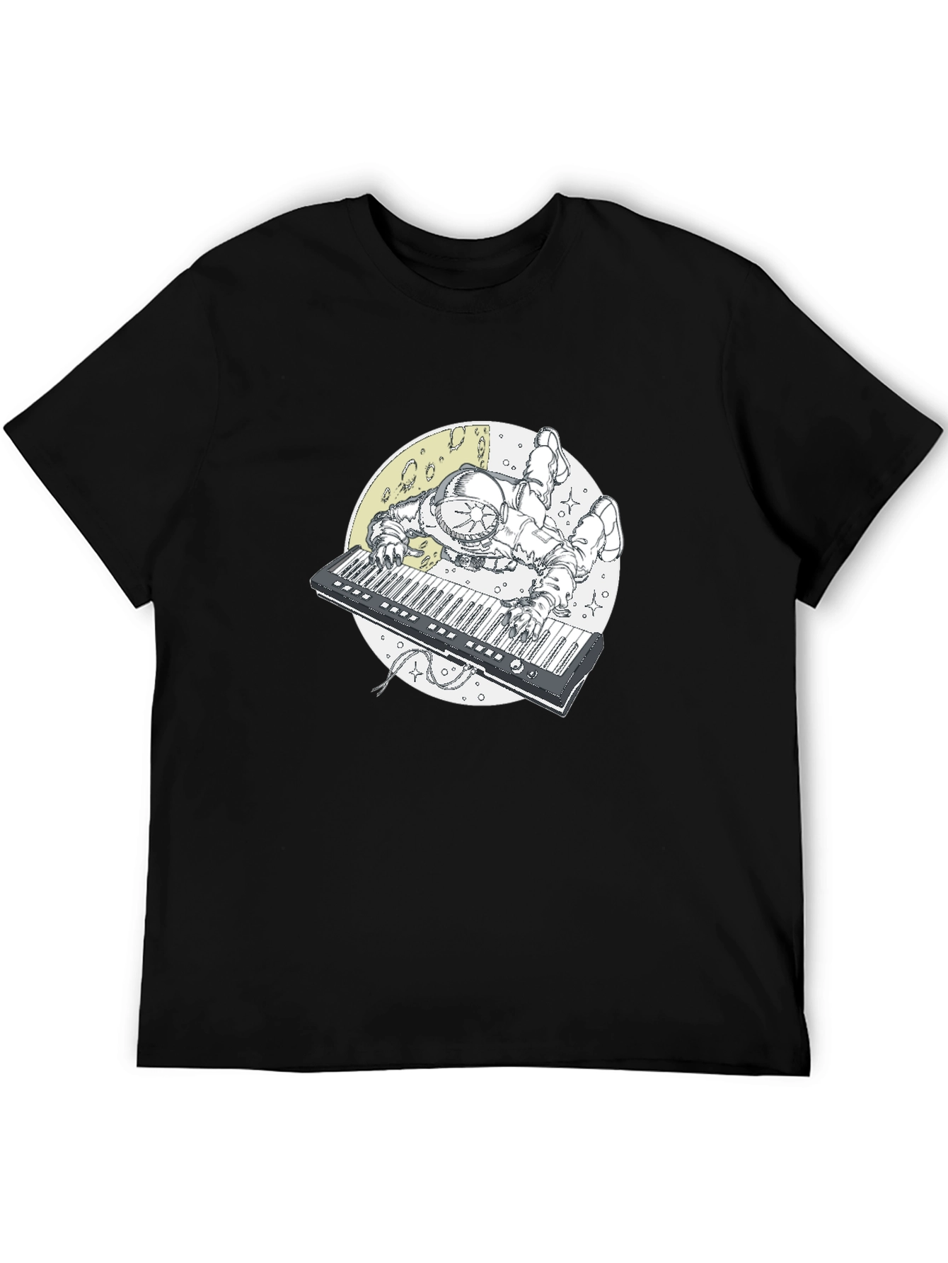 Astronaut Keyboard T-Shirt - Space Musician Tee