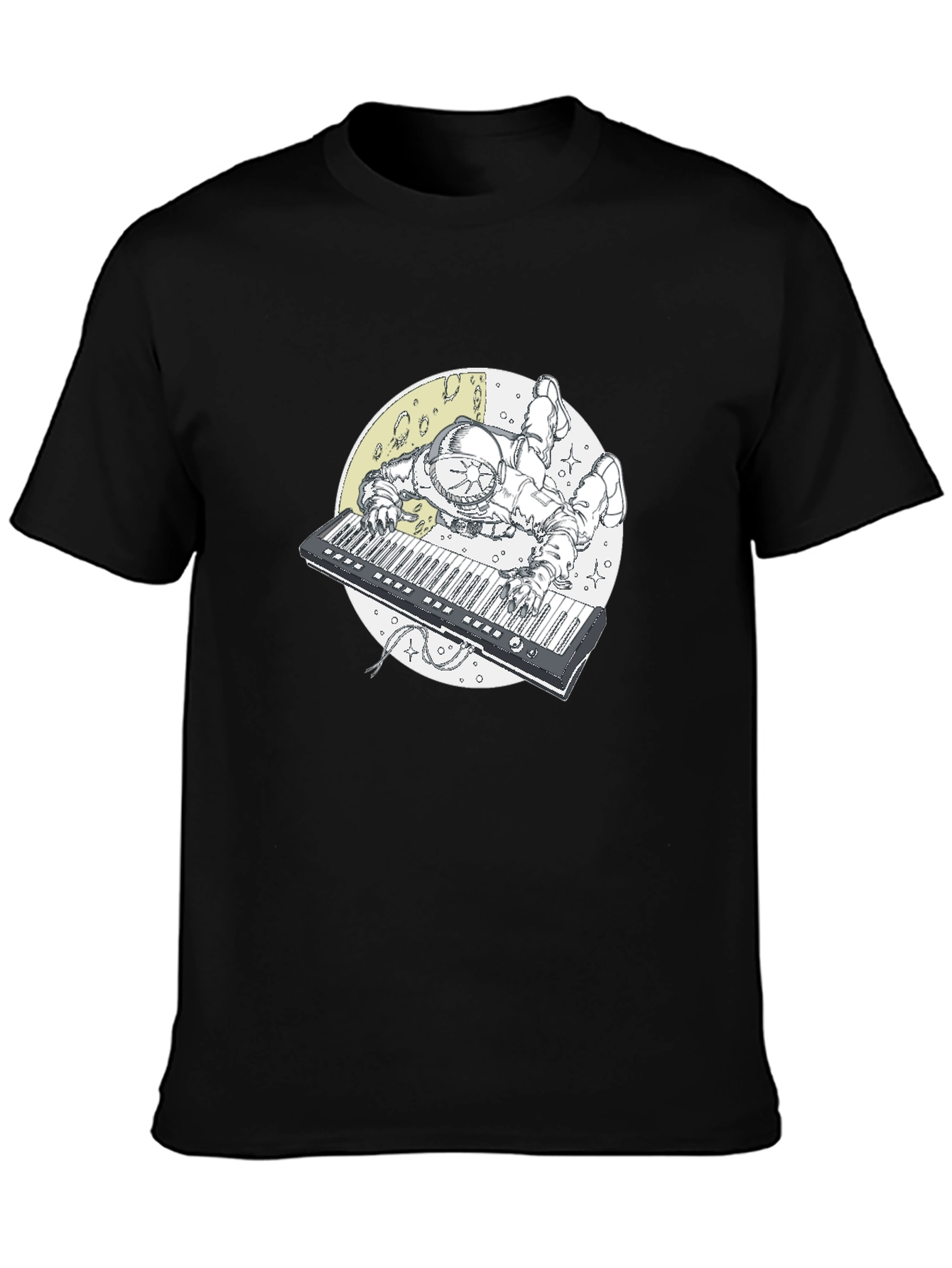 Astronaut Keyboard T-Shirt - Space Musician Tee