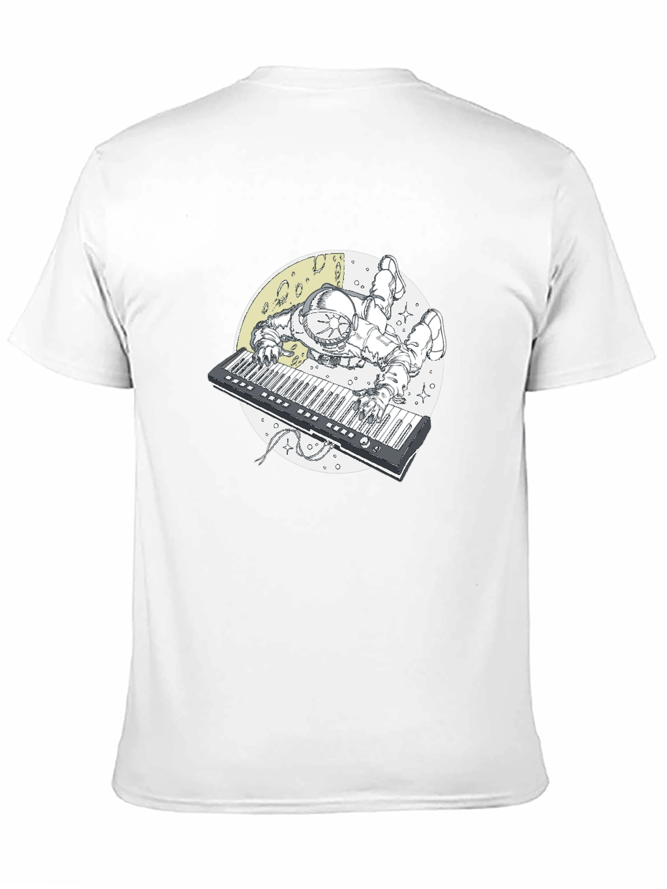 Astronaut Keyboard T-Shirt - Space Musician Tee