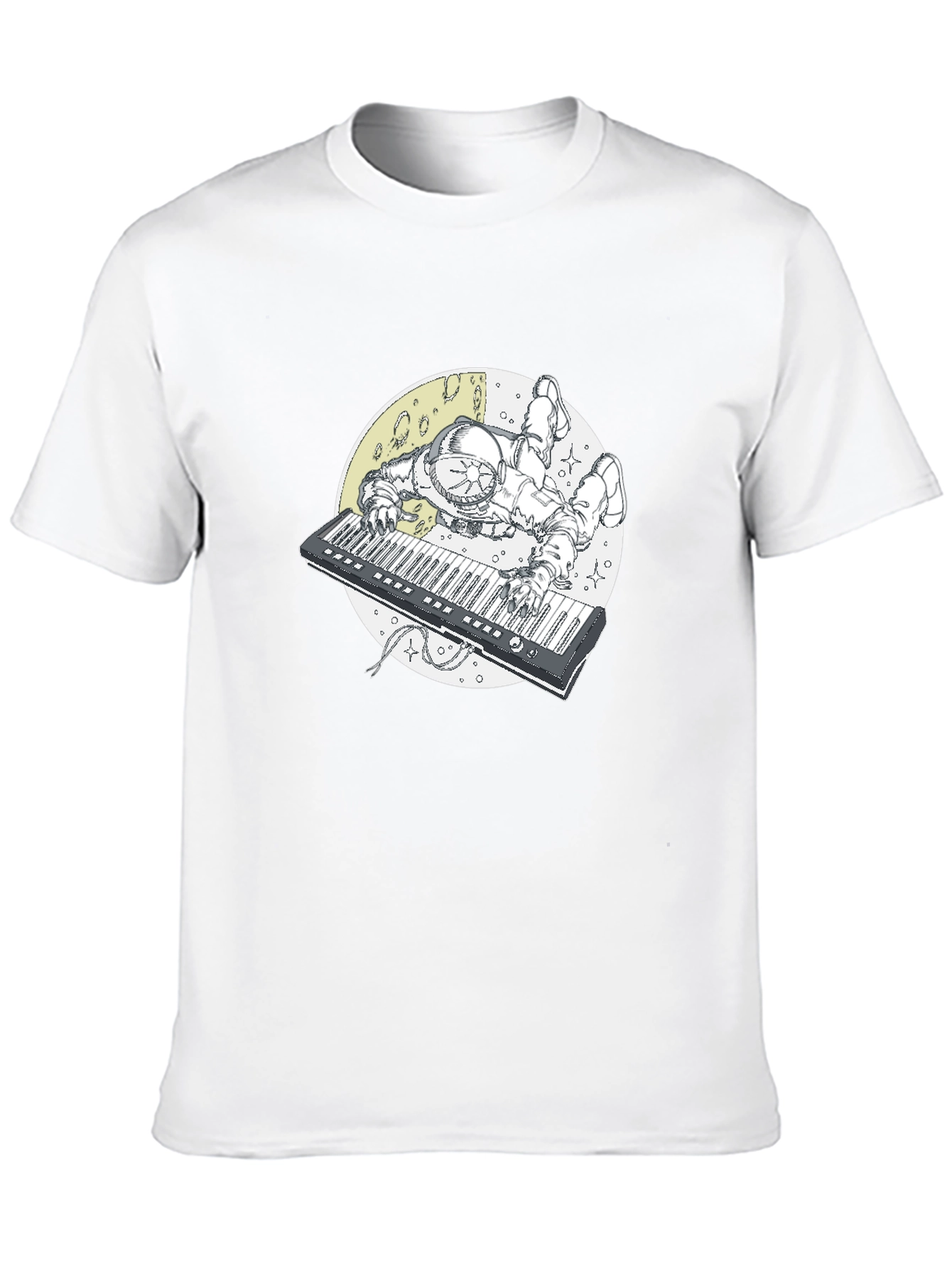 Astronaut Keyboard T-Shirt - Space Musician Tee