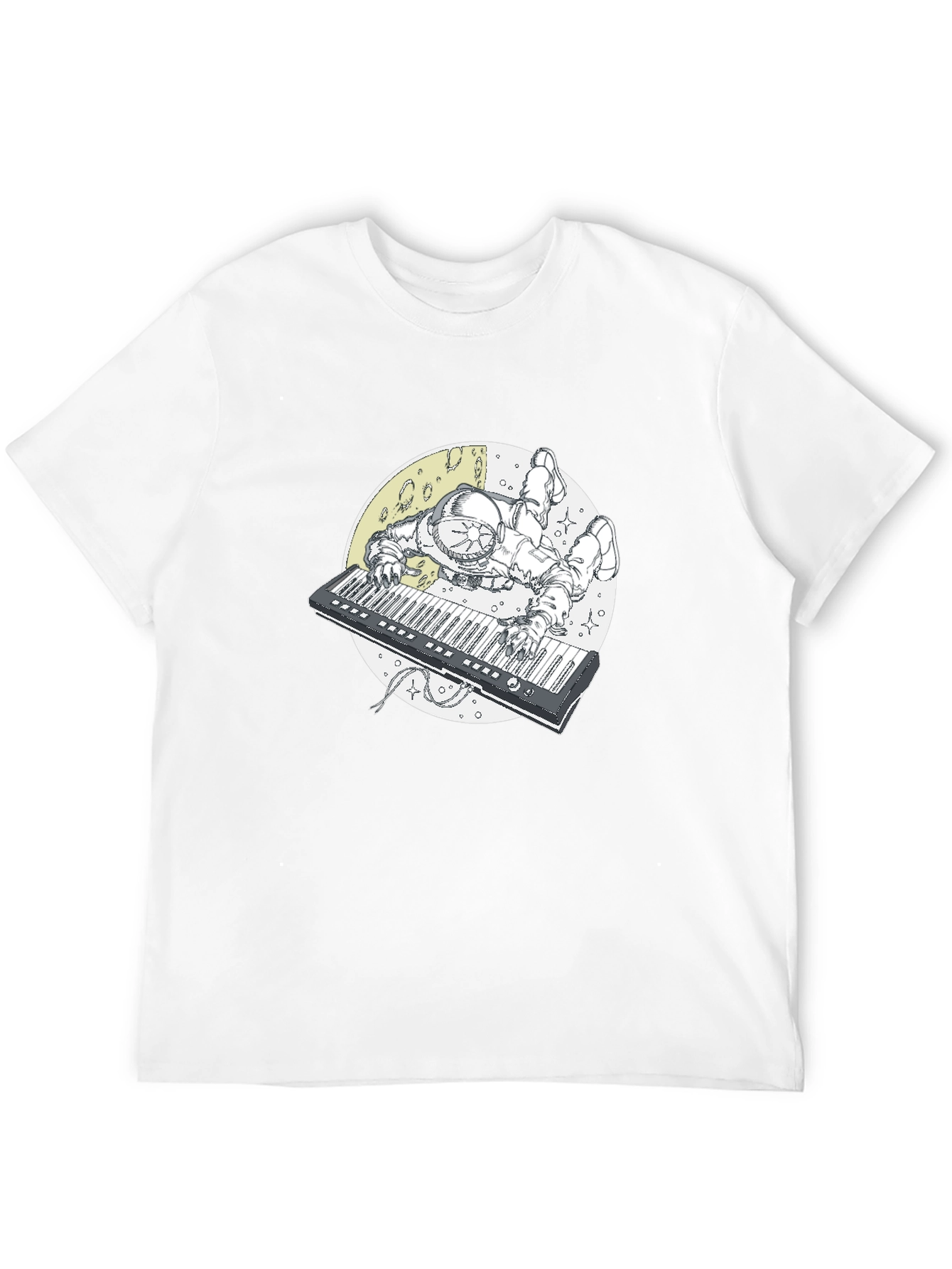 Astronaut Keyboard T-Shirt - Space Musician Tee