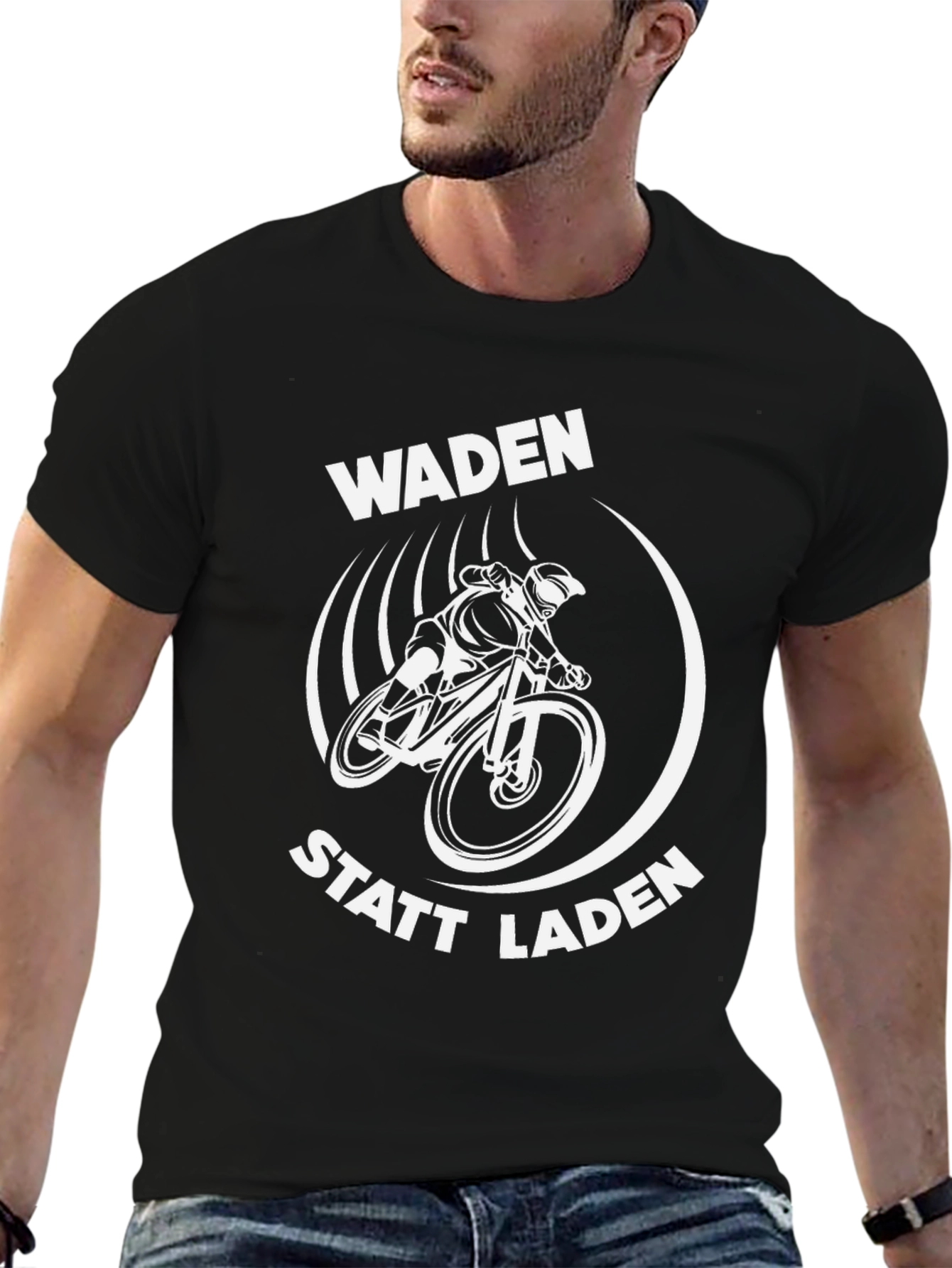 Waden Statt Laden Mountain Bike Graphic Tee