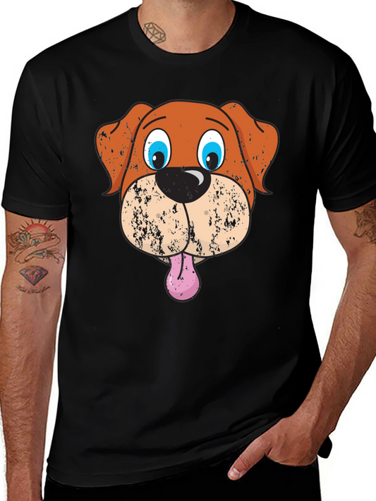 Funny Dog Graphic Black T-Shirt