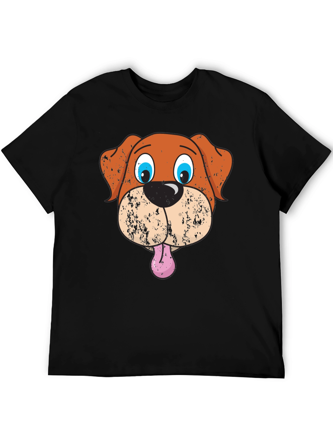 Funny Dog Graphic Black T-Shirt